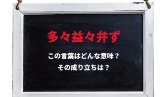 「多々益々弁ず」とはどんな意味の言葉?その由来は?