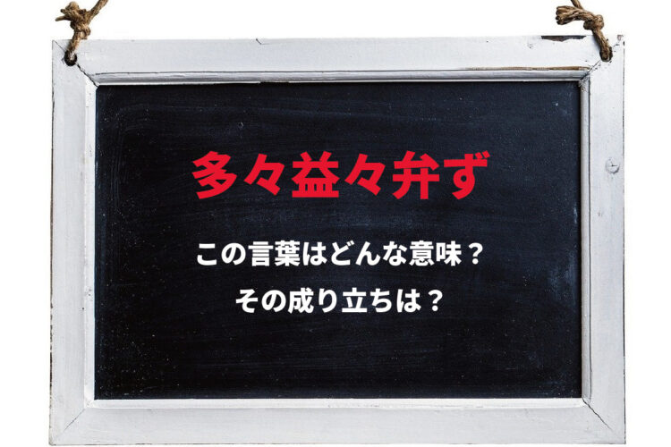 「多々益々弁ず」とはどんな意味の言葉？その由来は？