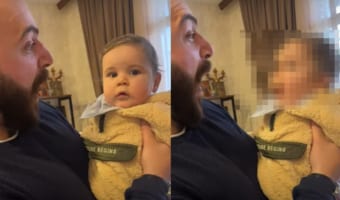 赤ちゃんの特技は「パパの顔真似」？！パパの変顔だって、秒でマネしちゃいます！！