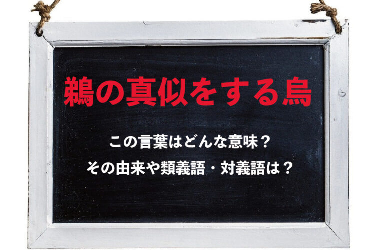 「鵜の真似をする烏」とはどんな意味？その由来や類義語は？