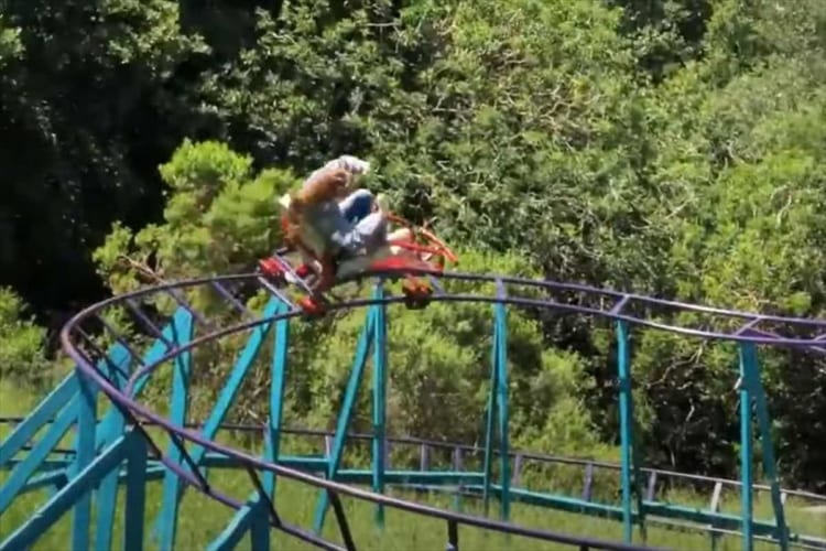 自宅の庭が遊園地になっちゃった？！？！？！DIYで作ったジェットコースターのクオリティがすごすぎる！