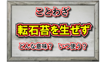 「転石苔を生ぜず」とはどんな意味のことわざ?その由来や類義語は?