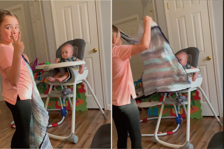 「お姉ちゃんどこ？！」赤ちゃんに『いないいないばあ』をしたお姉ちゃん。この後お姉ちゃんの姿が消えてしまい赤ちゃんは・・・【アメリカ・動画】