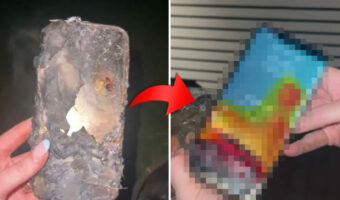 BBQコンロに落としてしまいiPhoneが丸焦げに!ダメ元で電源を入れるとまさかの奇跡が!!