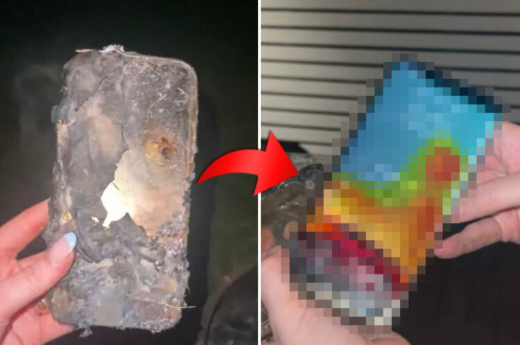 BBQコンロに落としてしまいiPhoneが丸焦げに！ダメ元で電源を入れるとまさかの奇跡が！！