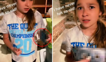 地下室を片付けていたら『あるもの』を見つけた女の子。それが音楽を聴くためのものだと言われても全く信じられないようです【アメリカ・動画】