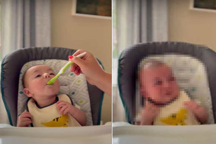 はじめてお豆を食べる赤ちゃん。あ〜んと大きく口を開いていますが、その味をお気に召してくれるかな？？【海外・動画】