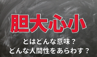 「胆大心小」とはどんな意味の四字熟語?どんな人間性をあらわしている?