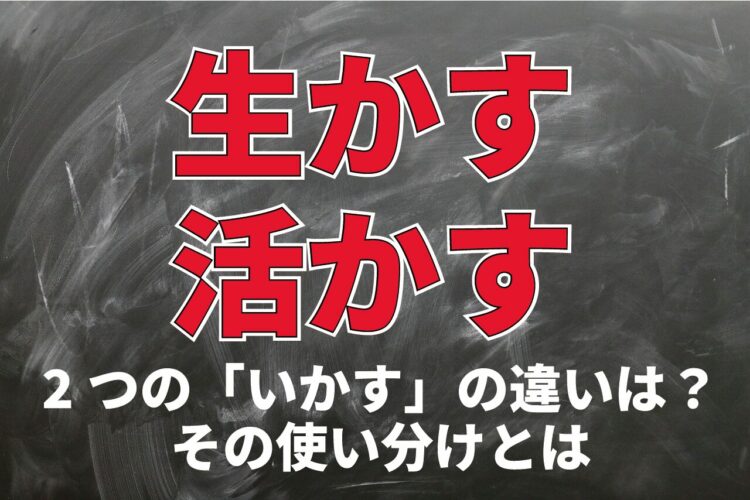 経験は「生かす」もの？「活かす」もの？どちらを使うべき？「いかす」の使い分けとは