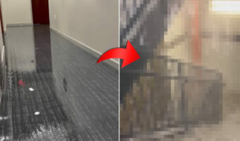 【580万再生突破】1Fでもないのに水浸しになっているマンションの内廊下。一体何があったのかと住人が外階段に向かうと・・【アメリカ・動画】