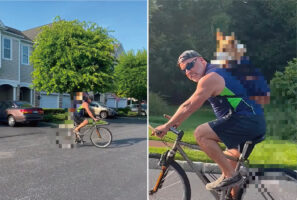 自転車に乗るパパさんとお出かけするコーギー。とはいえ、この子は自分で走るわけではなく・・、お出かけする姿にビックリ！【アメリカ・動画】