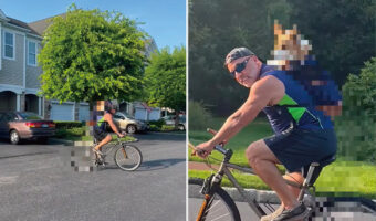 自転車に乗るパパさんとお出かけするコーギー。とはいえ、この子は自分で走るわけではなく・・、お出かけする姿にビックリ！【アメリカ・動画】