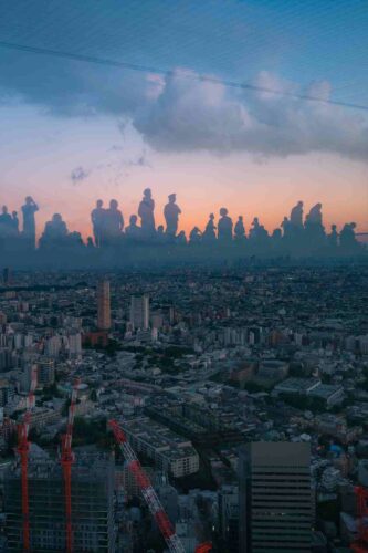 渋谷スカイから撮影した街並みの上空に蜃気楼！？幻想的な世界観の写真が話題に！