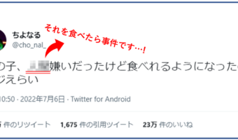 「下の子〇〇嫌いだったけど食べれるようになった」書き間違いでバズっちゃったツイート集!こんなん笑うわ
