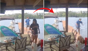 そこを30年間歩いているのに・・。家族と一緒に桟橋を進む男性に、この後まさかのハプニングが!!【アメリカ・動画】