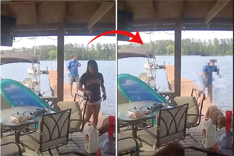 そこを30年間歩いているのに・・。家族と一緒に桟橋を進む男性に、この後まさかのハプニングが！！【アメリカ・動画】