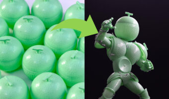 クオリティが半端ない...メロンシャーベット容器で作られたロボットが凄い