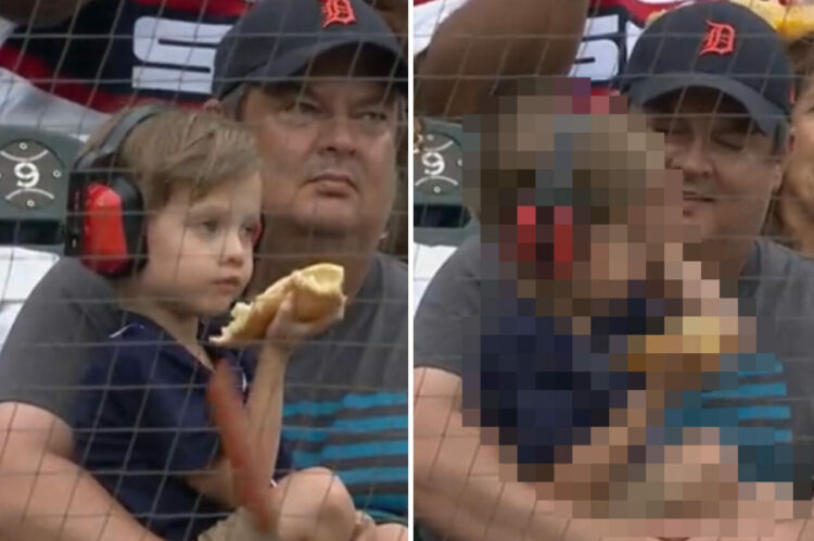 ホットドックのソーセージを落としてしまって頭を抱える観客席の男の子。アメリカの野球中継に偶然映った一コマがTwitterで話題に