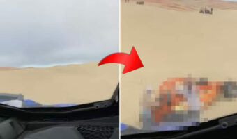 危機一髪すぎる！バギーで砂丘をまっすぐ走行していたら、突如『ある物』が目の前にあらわれた！【アメリカ・動画】