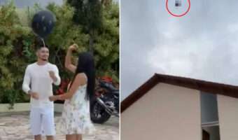 風船を割って生まれてくる赤ちゃんの性別をサプライズ発表！するはずが・・。まさかのハプニングで参加者みんな笑う事態に！！	【海外・動画】