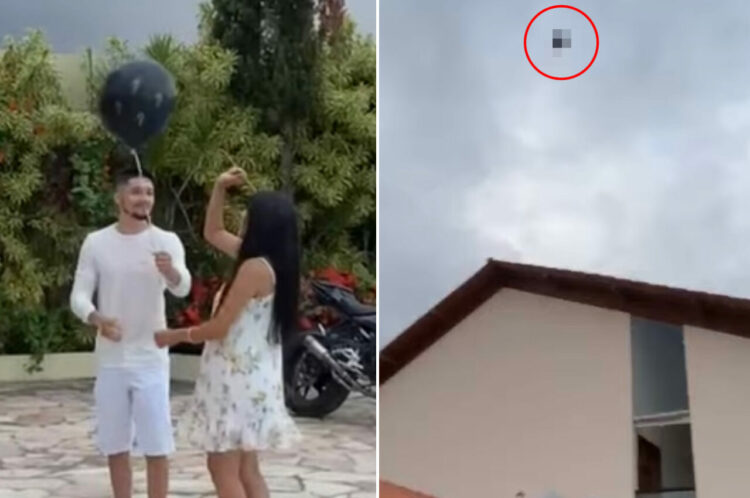 風船を割って生まれてくる赤ちゃんの性別をサプライズ発表！するはずが・・。まさかのハプニングで参加者みんな笑う事態に！！	【海外・動画】