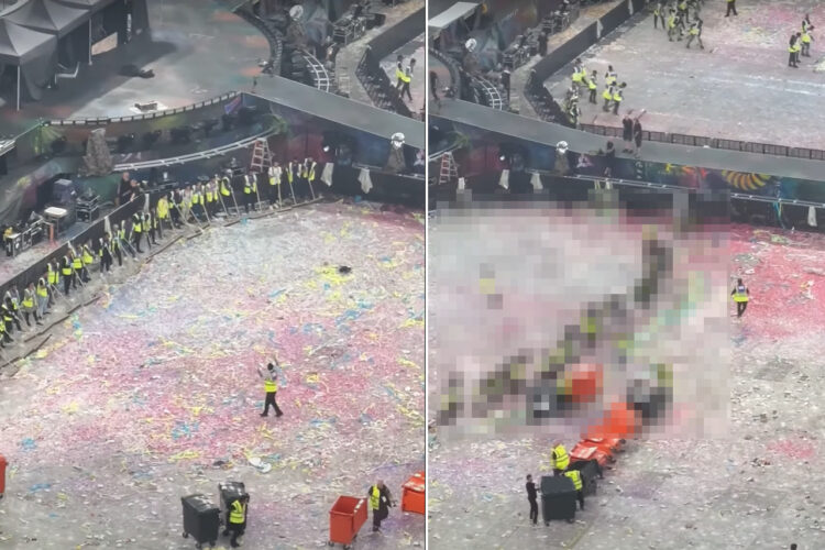 おおいに盛り上がって終幕をしたコンサート。アリーナから観客がはけた後、まさかのもうひと盛り上がりがありました！！【海外・動画】