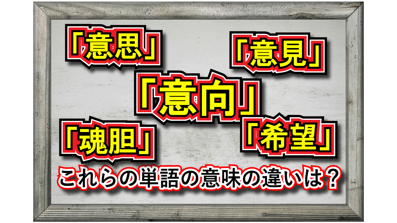 「意向」とはどんな意味の言葉？「意思」「意見」「希望」「魂胆」との違いは？