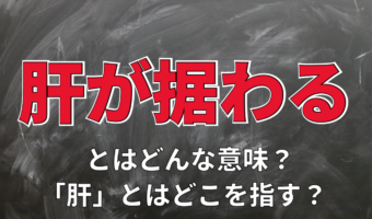 「肝が据わる」というけれど・・・。その意味は?「肝」とはどこ?「据わる」と座るの違いは?