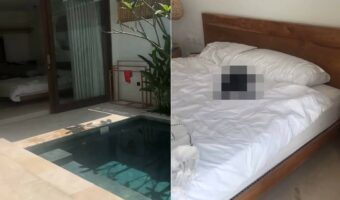 受付から戻ったらビックリ！プールもある別荘のベッドルームで、どこからかお客さんがやって来てリゾート気分を満喫していました【海外・動画】