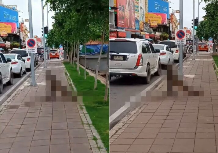 人通りもある歩道の真ん中でハグをしているのはとても意外な『ある生き物』！？もしかして、ハグじゃなくて取っ組み合いのケンカの最中でしたか？