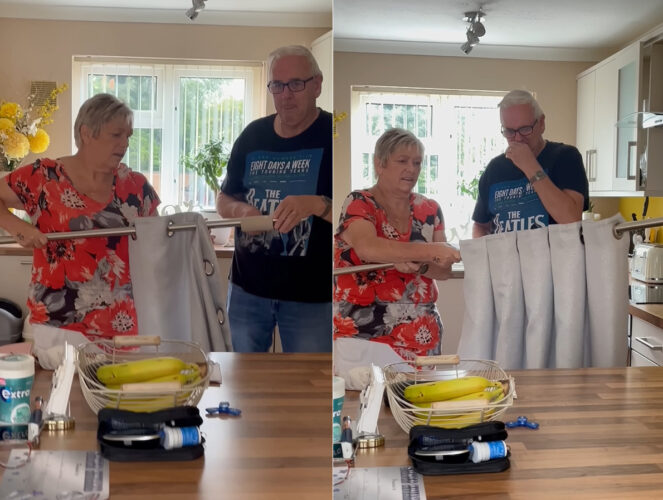 【ライフハック】トイレットペーパーの芯を使うとこんなにキレイになるの？夫婦はカーテンの見映えをよくする裏技の作業中！！【海外・動画】