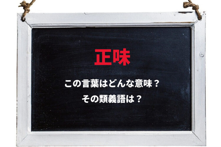 「正味」とはどんな意味の言葉？その類義語や正味を含む単語の意味は？