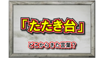 「たたき台」とはどんな意味？なにか作業をする台から来たの？