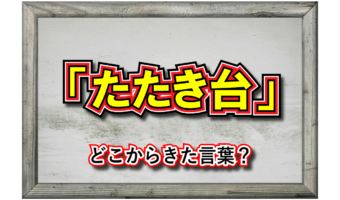 「たたき台」とはどんな意味?なにか作業をする台から来たの?