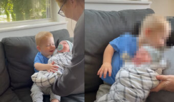生まれたばかりの弟くんと初対面を果たした男の子。念願の出会いに、ちょっとしたハプニングも起こしましたが幸せそうです!!【アメリカ・動画】