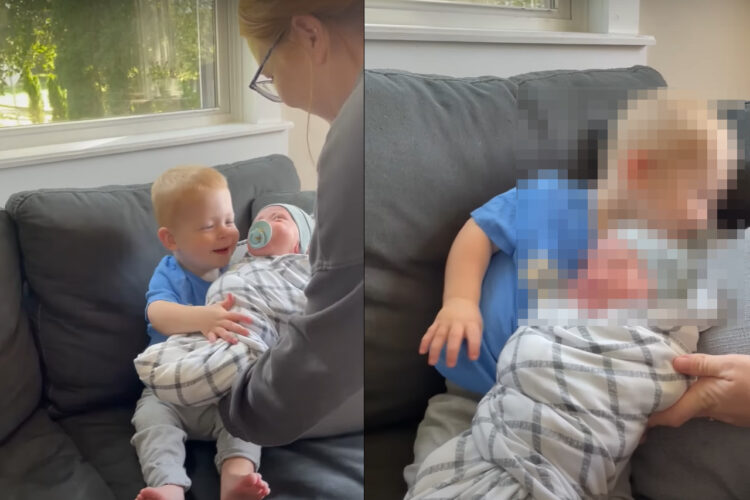 生まれたばかりの弟くんと初対面を果たした男の子。念願の出会いに、ちょっとしたハプニングも起こしましたが幸せそうです！！【アメリカ・動画】