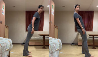 なんだかマイケル・ジャクソンみたい！？スゴい前傾姿勢や後ろ向きに立つ女性。実はこれ、女性のいる場所に秘密があったのです！！【海外・動画】