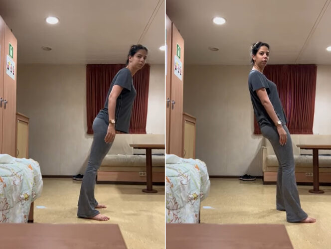 なんだかマイケル・ジャクソンみたい！？スゴい前傾姿勢や後ろ向きに立つ女性。実はこれ、女性のいる場所に秘密があったのです！！【海外・動画】