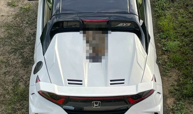 「屋根より、ここの方が収まりがいいみたい」ホンダ・S660のリアフードにすっぽり収まって熟睡する『ある動物』が話題に！