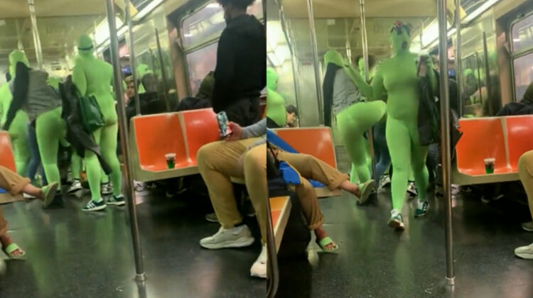 NYに謎の緑の全身タイツ強盗団現る！現在警察で捜査中！