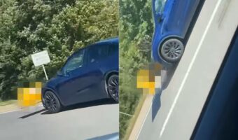 なんだか冬になったら大活躍しそう!前を行く車には『あるアタッチメント』が装着されていました!!【アメリカ・動画】