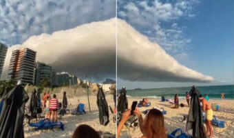 この雲は一体何なんだ！？リオデジャネイロのビーチの空にロール状の巨大雲『モーニング・グローリー』が出現！【海外・動画】