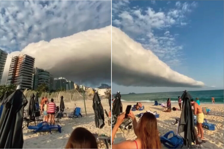 この雲は一体何なんだ！？リオデジャネイロのビーチの空にロール状の巨大雲『モーニング・グローリー』が出現！【海外・動画】