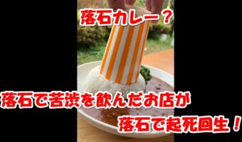 落石の影響で客足の遠退いた”道の駅たばやま”国道復旧記念メニュー『落石カレー』がSNSで話題!
