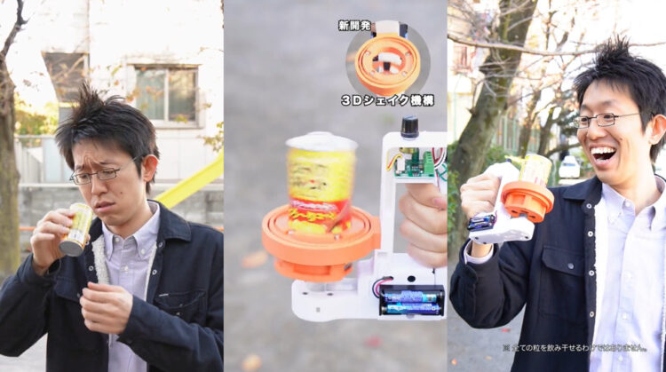 あの「缶のコーンスープのコーン全然出てこない問題」がついに解消か？発明家カズヤシバタ氏の新作「つぶつぶトルネード」が相変わらずバカバカしくて最高だ！