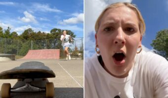 不遇すぎる！ゲットしたばかりのiPhoneでスケボーに挑む様子を撮ろうとしたら、失敗した上にそのボードがiPhoneに向かっていき・・