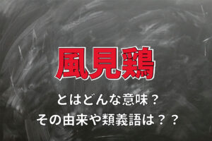 「風見鶏」とはどんな意味？その由来や類義語を解説！！