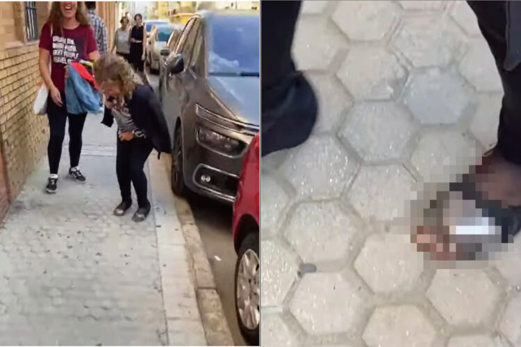 歩いていたら靴に違和感を抱いた女性。足元を見てみたら・・、靴がトンデもない壊れ方をしていましたよ！！【海外・動画】