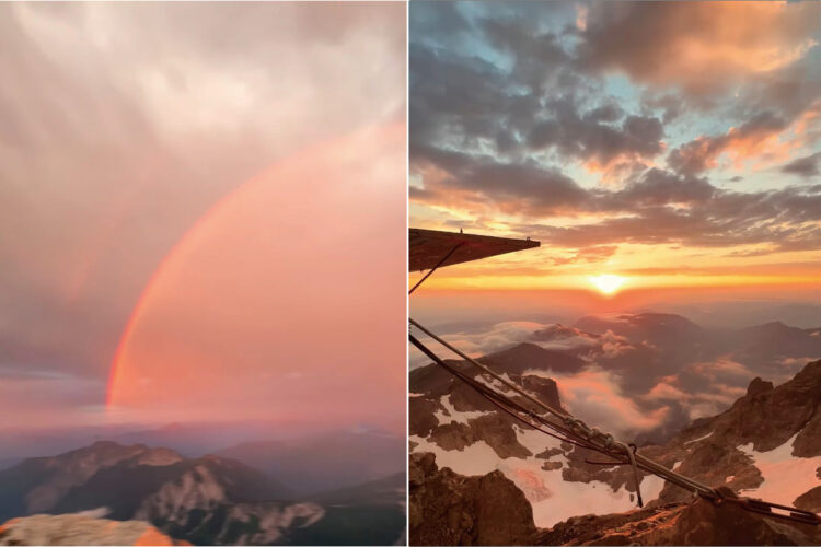 シアトルにある山の頂からの景色が絶景過ぎる！二重の虹に真っ赤に染め上げられた空、そして太平洋に沈む夕日！！ロケーションが最高すぎる