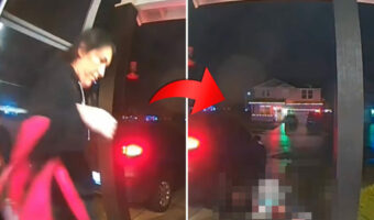 子供を迎えに行くため車に乗ろうと思ったら・・。夫婦揃って痛いハプニングに見舞われてしまいました!【アメリカ・動画】